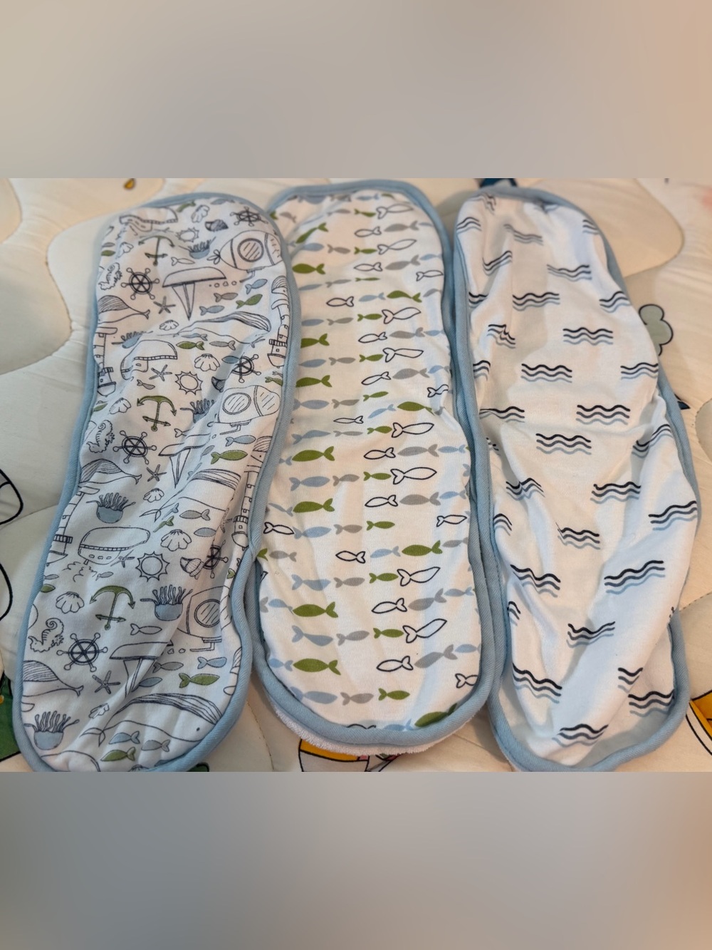 Parent's Choice Baby Boy Burp Cloth Set Cotton Rich Soft Fabric 3 Piece
